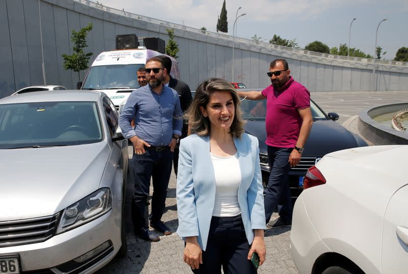 FILE PHOTO: Basak Demirtas arrives for a regular visit to Selahattin Demirtas in Edirne Prison