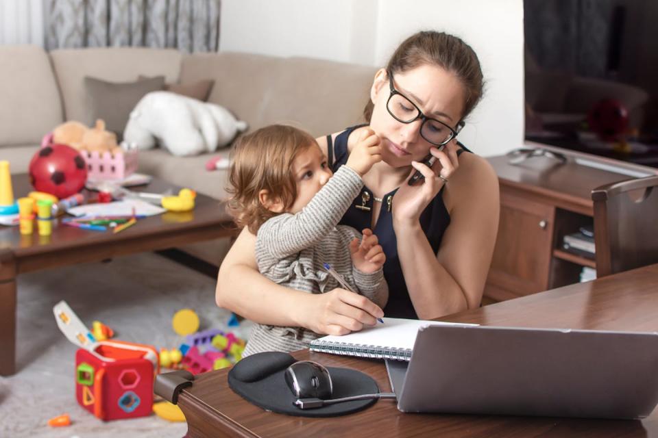 The pandemic pummelled mothers through added childcare, housework, and homeschooling. Shutterstock