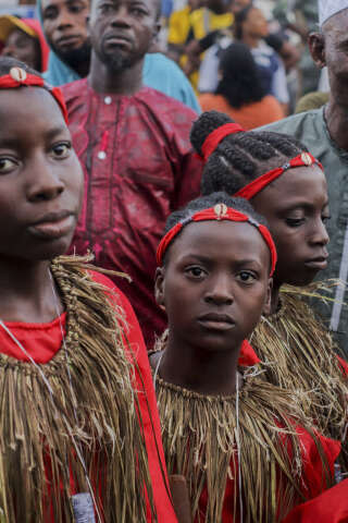 Le festival Olojo à Ife, dans l’État d’Osun, dans le sud-ouest du Nigeria, en septembre 2022. . Photo Samuel Alabi/AFP