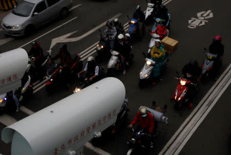 Surveillance cameras are seen in Taipei, Taiwan November 2, 2016. REUTERS/Tyrone Siu