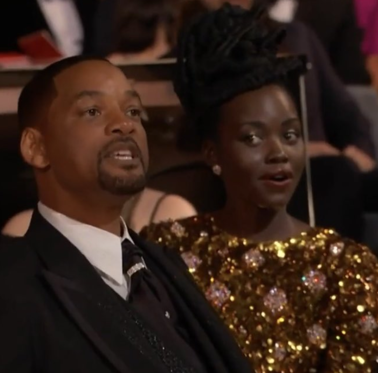 Lupita Nyong'o knew her reaction to Will Smith slapping Chris Rock at the 2022 Oscars would become a meme. (Photo: Twitter)