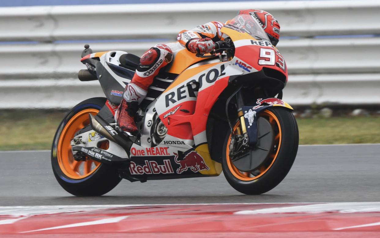 Marc Marquez is joint leader of the championship after victory at a wet Misano - Action Plus