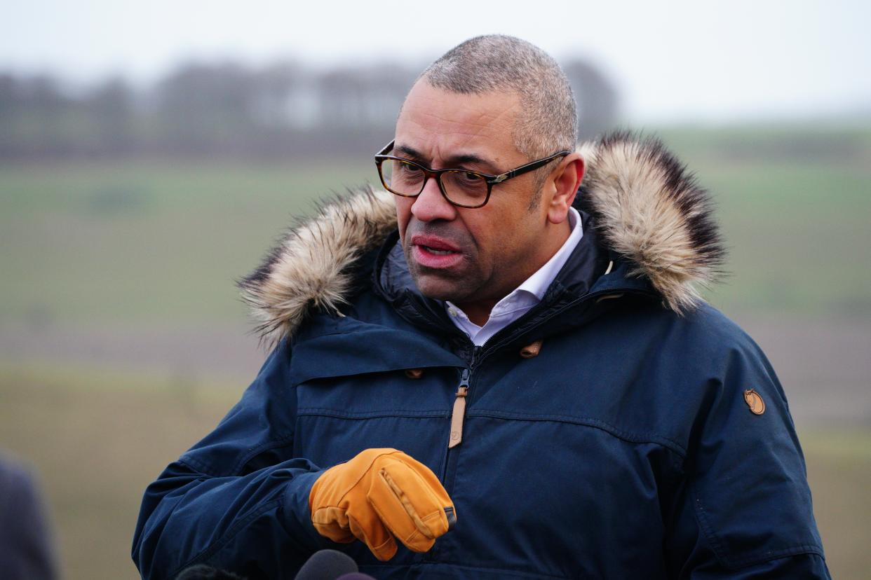 James Cleverly asked Chris Bryant to withdraw his comments (Ben Birchall/PA) (PA Wire)