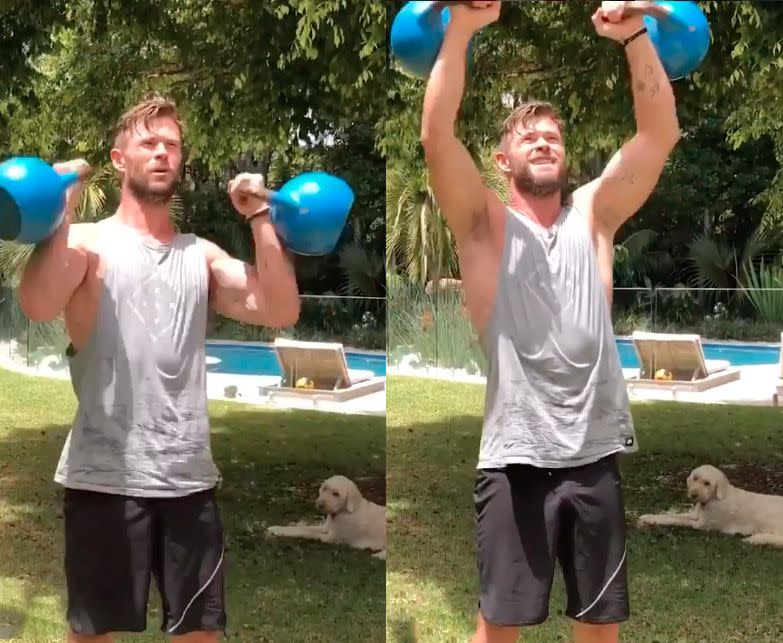 Chris’ Workout. Foto: Instagram/chrishemsworth