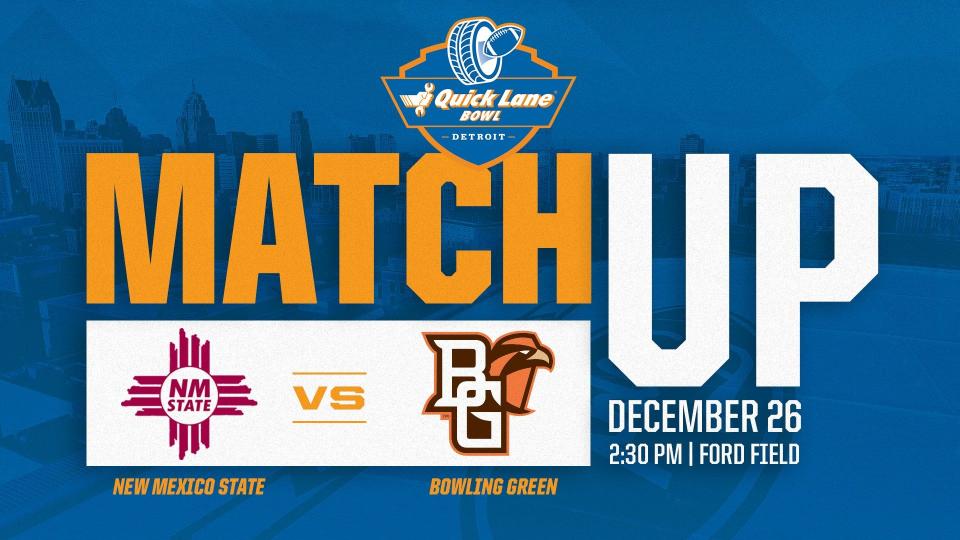 New Mexico State will face Bowling Green in the Quick Lane Bowl in Detroit on Dec. 26.