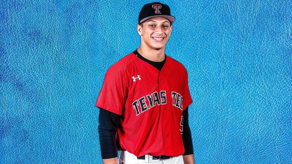 For a while, Patrick Mahomes was also wearing a Red Raiders uniform as a baseball player at Texas Tech.
