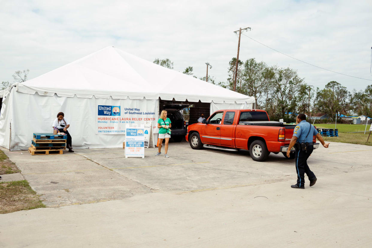 Image: United Way of Southwest Louisiana Hurricane Relief Center (Bryan Tarnowski / for NBC News)