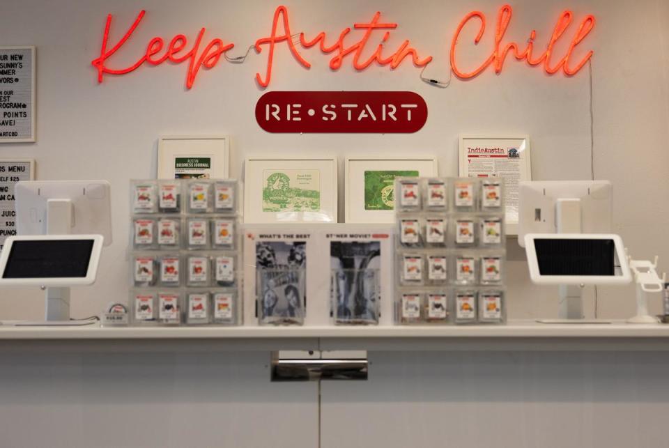 Restart CBD offers a variety of different edibles,  paraphernalia and drinks on Thursday, May 9, 2024 in Austin.