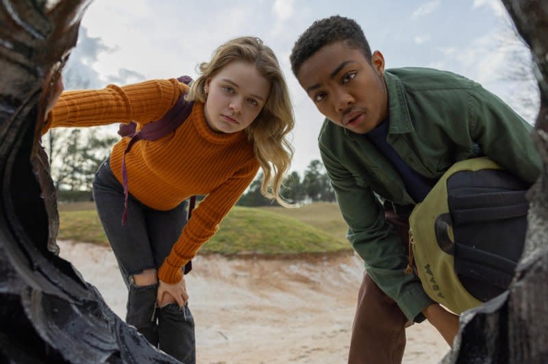 Kylie Rogers and Asante Blackk star in "Landscape with Invisible Hand." Photo courtesy of Metro-Goldwyn-Mayer Pictures Inc.