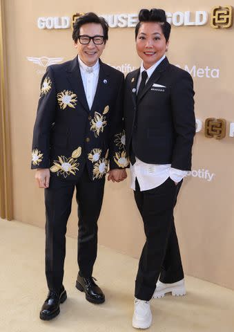 <p>Mark Von Holden/Variety/Getty</p> Ke Huy Quan and Echo Quan at the Gold Gala in 2023