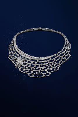 "1932"頂級珠寶系列Lune Etincelante白金鑲鑽石項鏈