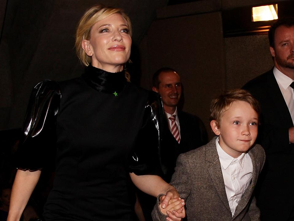 Cate Blanchett and son Roman arrive at the 2012 Helpmann Awards at the Sydney Opera House on September 24, 2012 in Sydney, Australia