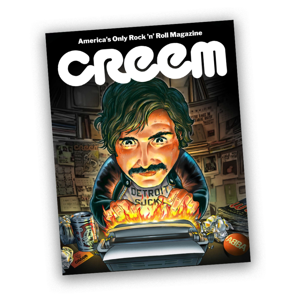 Cover of Creem magazine's December 2023 edition, the Lester Bangs Issue.