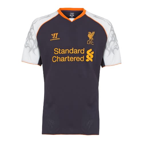 Liverpool's new third kit is purple and has a tribal sleeve design