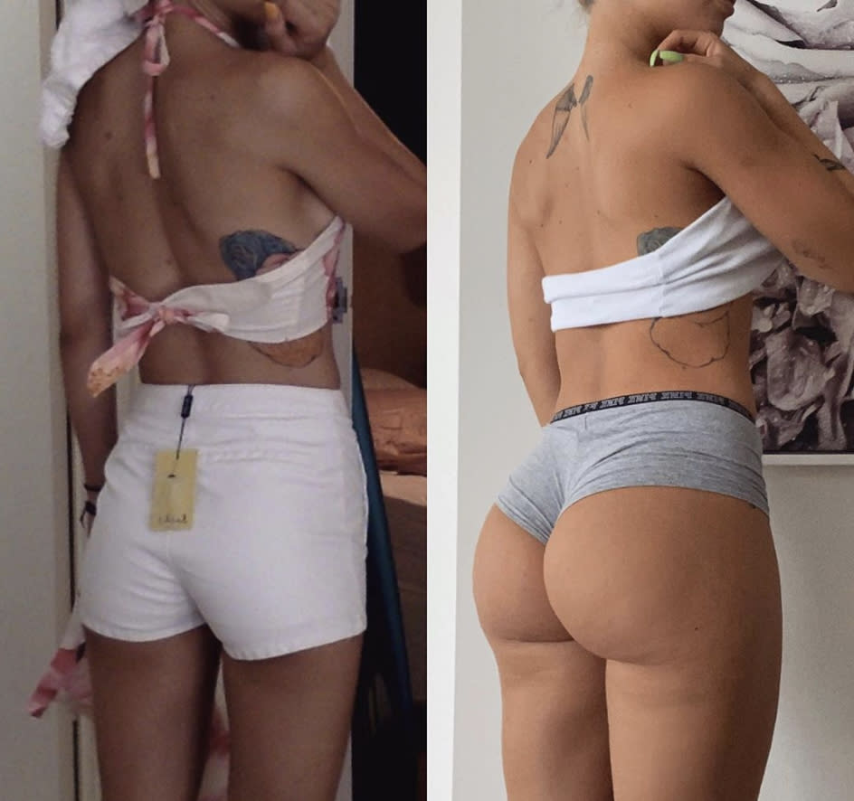 Tammy Hembrow before and after bum photo