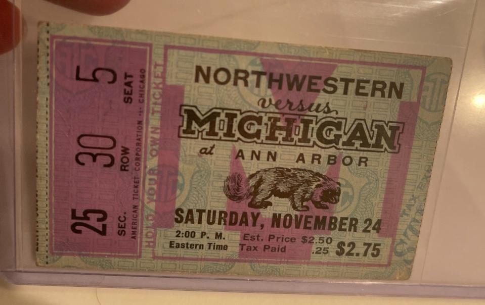 Ticket stub collector Darren Rovell said this University of Michigan ticket was the last game played by Gerald Ford, who would become president of the United States.