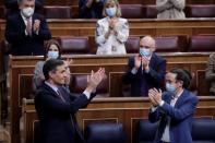 Spain's PM Sanchez attends a session at Parliament in Madrid