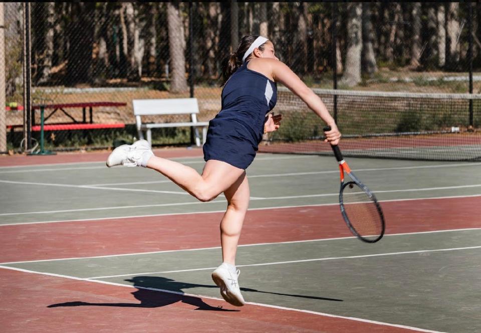 Lilly Gould of Monomoy High girls tennis team.
