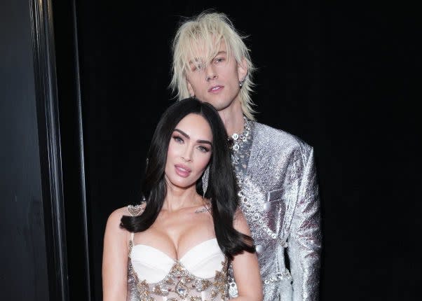 Closeup of Megan Fox and MGK