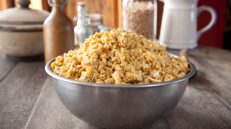 falafel batter in a bowl