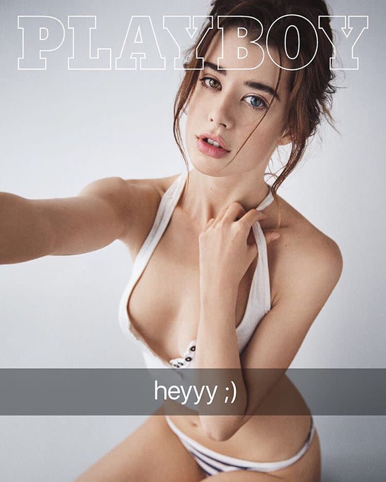 Bbw Nude Miley Cyrus - Playboy's First Non-Nude Issue Is Snapchat-Inspired