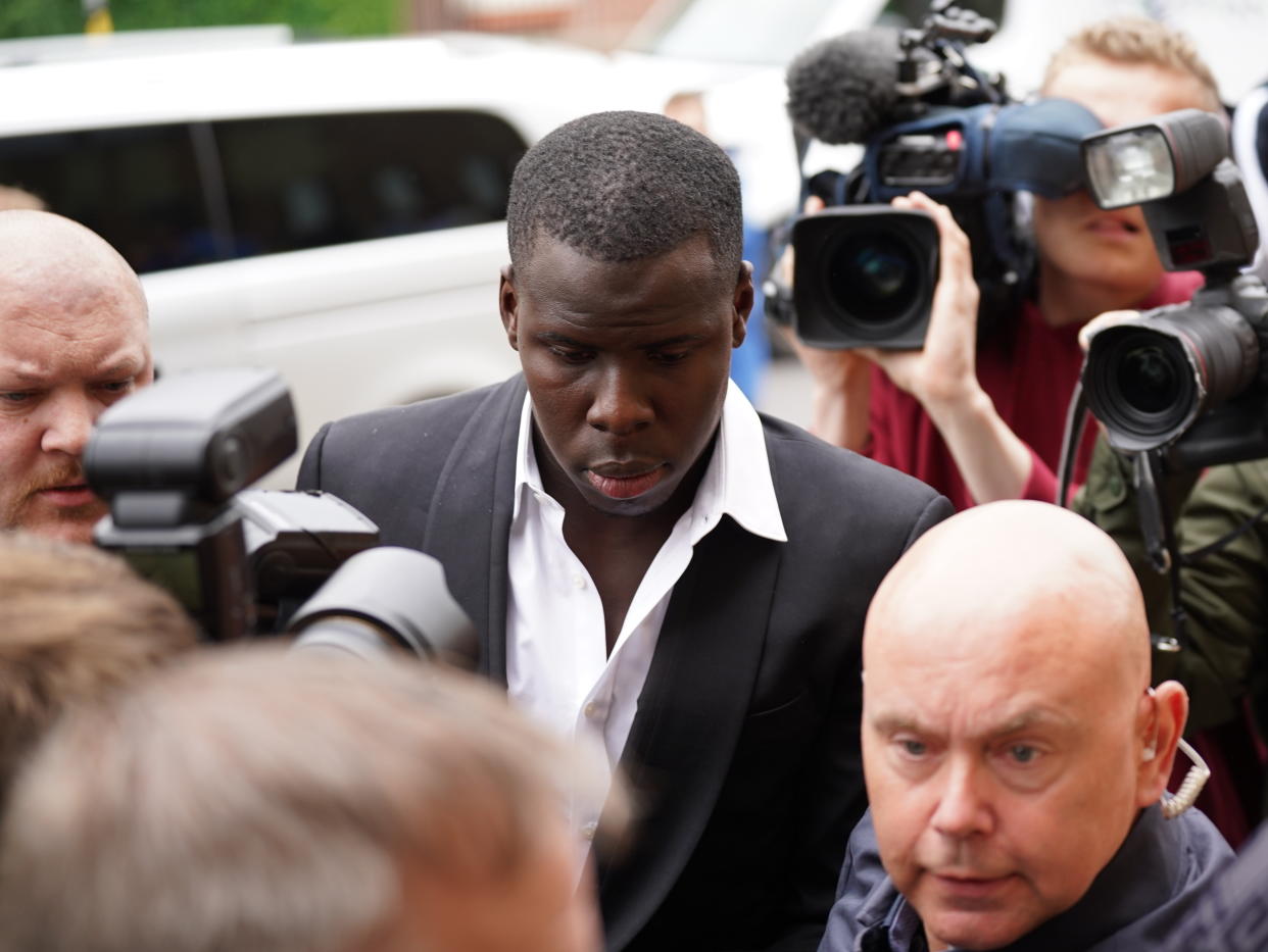 West Ham defender Kurt Zouma arrives at Thames Magistrates' Court, London, where he will be sentenced for kicking his cat after being prosecuted by the RSPCA under the Animal Welfare Act. Zouma admitted two counts of animal cruelty on May 24, after a video filmed by his brother Yoan was posted on Snapchat. Picture date: Wednesday June 1, 2022.