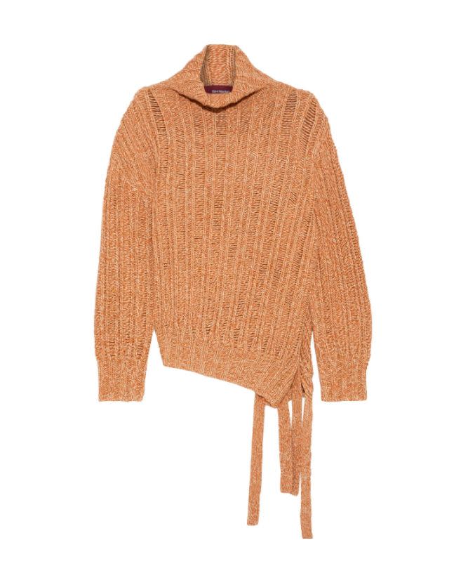 Mélange ribbed cashmere and wool-blend sweater