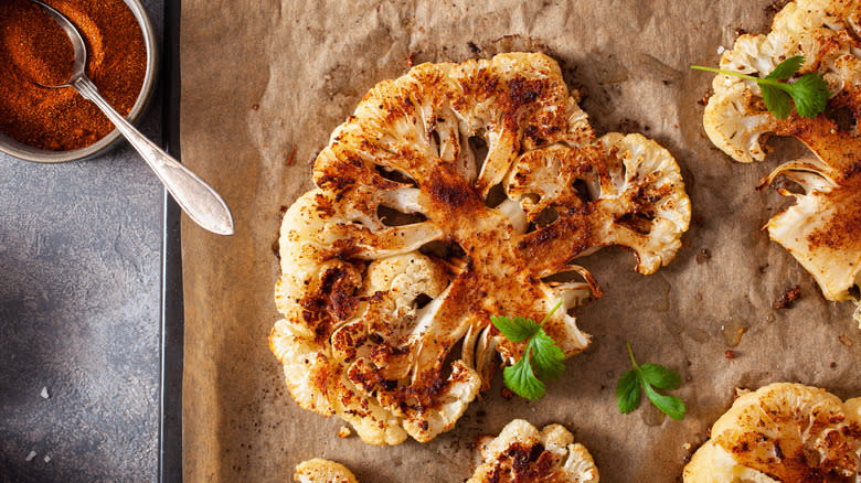 Roasted cauliflower steak