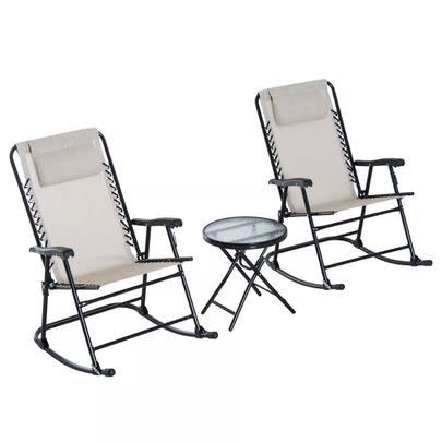 A rocking bistro set for lazy summer days