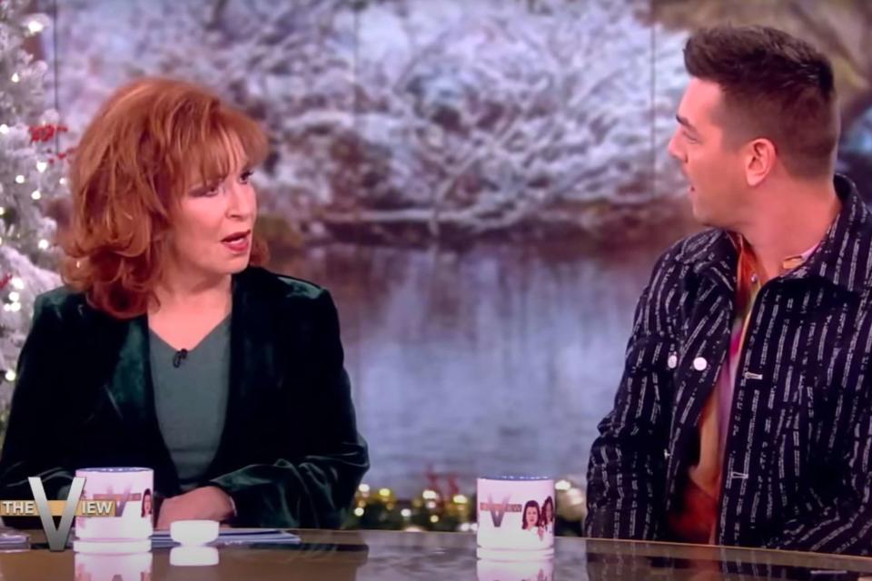 <p>The View/YouTube</p> Matt Rogers called out Joy Behar for going barefoot on the plane during Wednesday