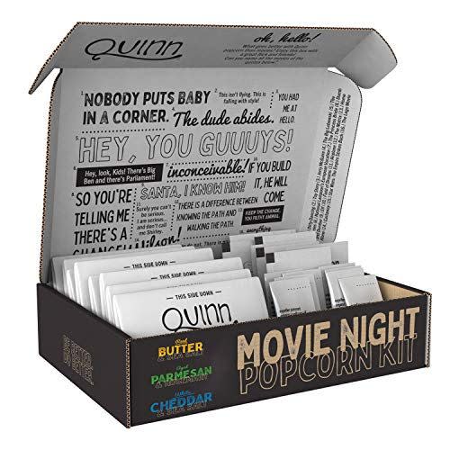 12) Quinn Movie Night Microwave Popcorn Variety Pack (3 Bags Butter, 3 Bags Parmesan Rosemary, 3 Cheddar), 9 Bags Total