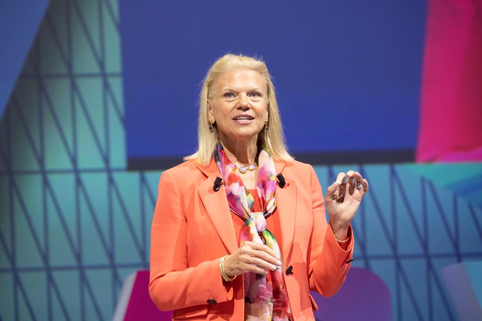 Closing the gap: IBM CEO Ginni Rometty is one of the most senior women in tech, an industry where women actually have an edge when it comes to executive pay. Photo: Christophe Morin/IP3/Getty Images