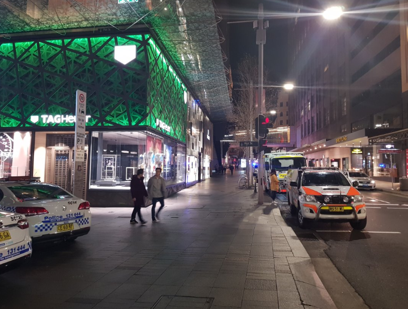 A man fell from Sydney Tower around 7pm. Source: 7 News