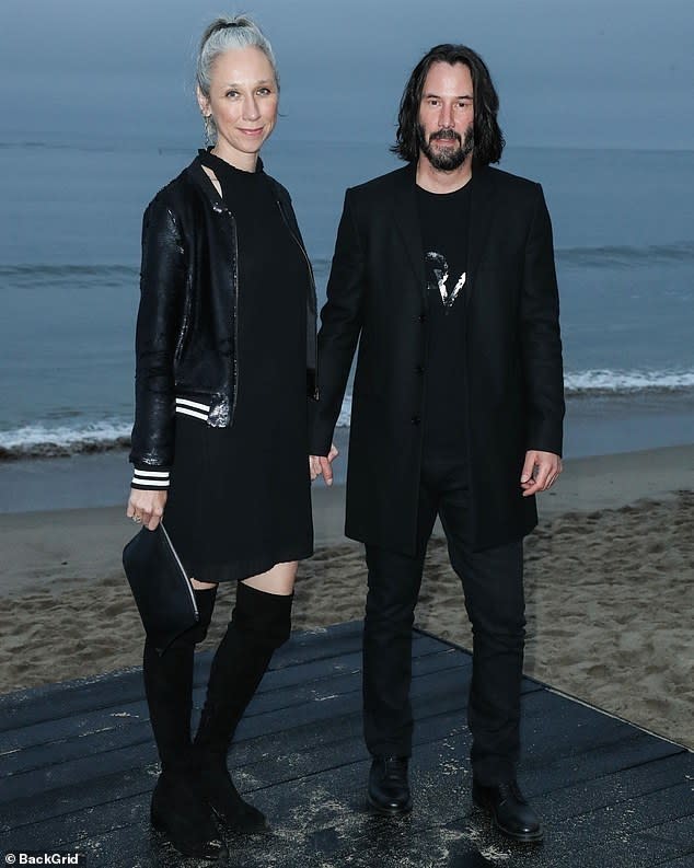 Grant and Reeves at the Saint Laurent Spring 2020 show in July, 2019.