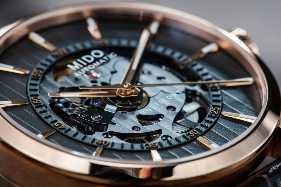 美度全新先鋒系列鏤空腕錶，鏤空設計結合該系列經典的日內瓦波紋裝飾，非常搶眼！