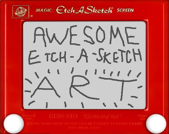 Awesome Etch-A-Sketch Art<br><br>(written by Mike Smith)<br><br>No childhood toybox is complete without an Etch-A-Sketch. Invented by French electrician André Cassagnes in the 1950s, popularized by the Ohio Art Company during the 60s, and esteemed as one of the western world’s favorite toys ever since, it’s a true classic.<br><br>It’s not exactly the easiest of toys to use, however. Sure, it’s not too hard to sketch out a few squares or a few crooked lines, but actually producing a piece of art? Forget about it.<br><br>Or so you might assume. Unlikely though it seems, there are a number of artists for whom the Etch-A-Sketch is their chosen canvas -- and they’re unbelievably good. Check out some of their finest work.