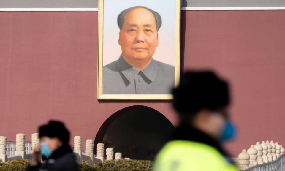 A portrait of Mao Zedong, former Chairman of the People’s Republic of China, in Tiananmen Square