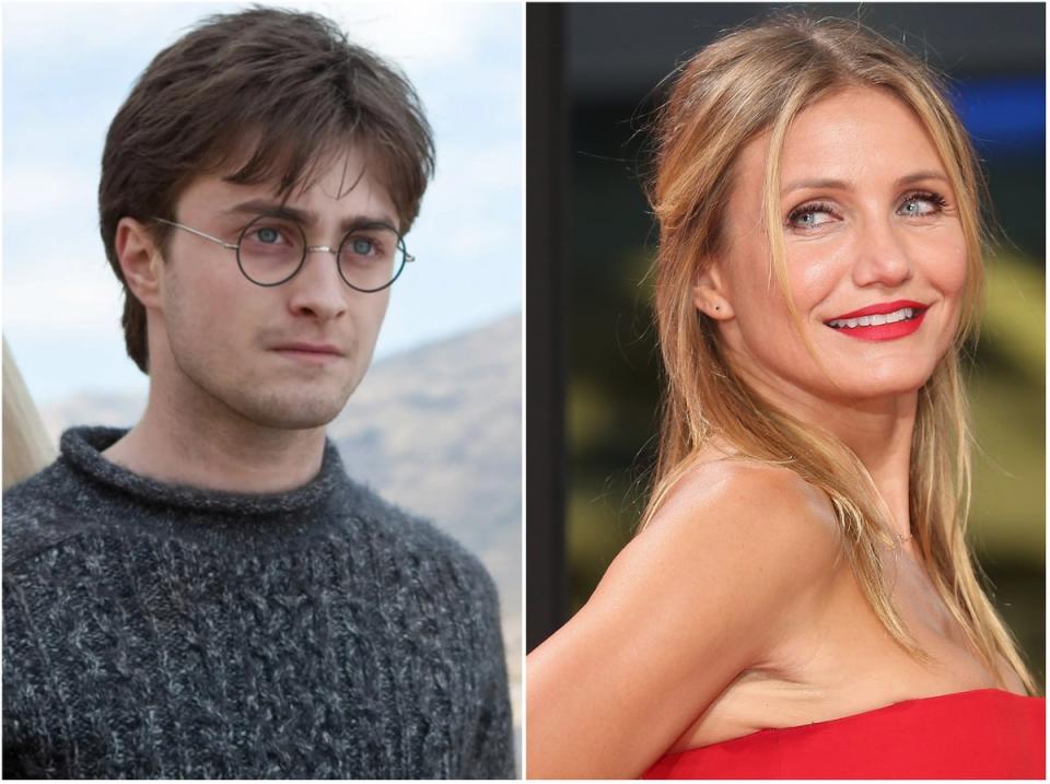 Daniel Radcliffe utilised his Cameron Diaz crush in the ‘Harry Potter’ films (Harry Potter, Getty)