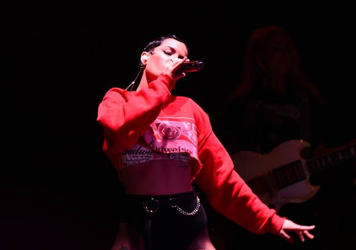 Halsey performs onstage