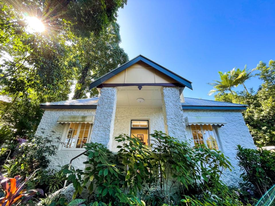 A view of one of the buildings at Paronella Park in Queensland, Australia.