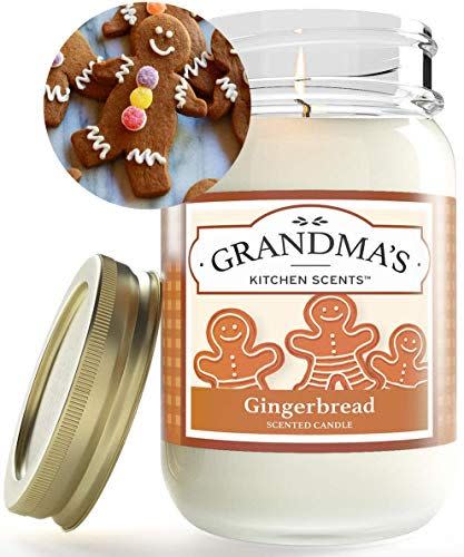 <p><strong>Grandma's Kitchen Scents</strong></p><p>amazon.com</p><p><strong>$17.95</strong></p><p><a href="https://www.amazon.com/dp/B07WDYH8S9?tag=syn-yahoo-20&ascsubtag=%5Bartid%7C10050.g.34055055%5Bsrc%7Cyahoo-us" rel="nofollow noopener" target="_blank" data-ylk="slk:Shop Now;elm:context_link;itc:0;sec:content-canvas" class="link ">Shop Now</a></p><p>Light this gingerbread candle to make your whole house smell like you've been baking for days. </p>