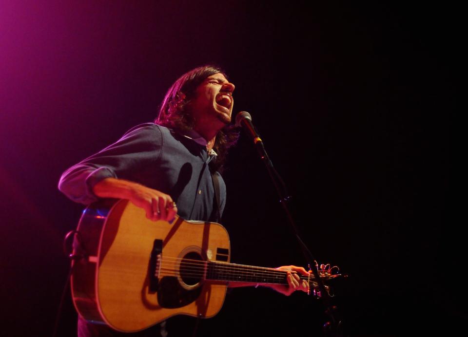 Seth Avett of The Avett Brothers performs at the Tuscaloosa Amphitheater in Tuscaloosa, Ala. Thursday, Oct. 11, 2012. [Staff file photo]