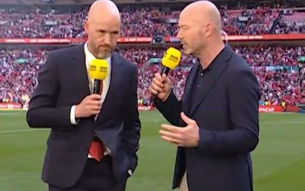 Alan Shearer interviews Erik ten Hag - Alan Shearer turns Jeremy Paxman in gripping BBC grilling of Erik ten Hag