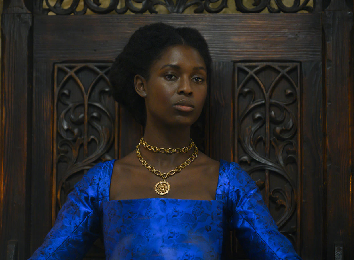 Jodie Turner-Smith as Anne Boleyn in the new AMC miniseries based on the English queen's life and death (Photo: Parisa Taghizadeh/Fable/Sony/AMC)