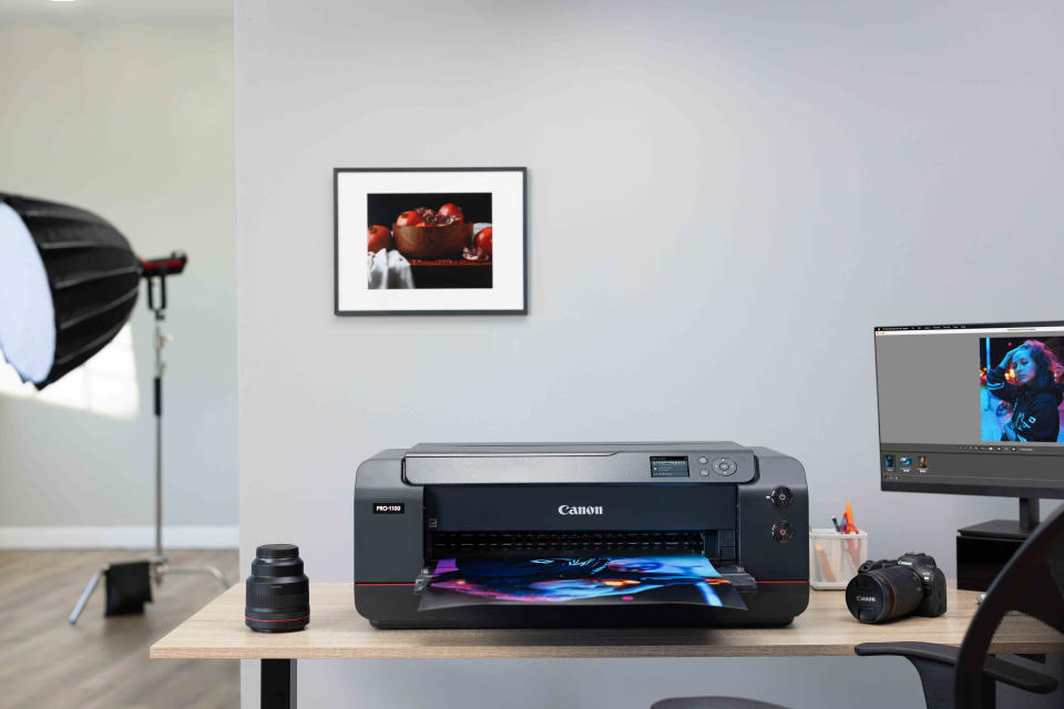 The imagePROGRAF PRO-1100 Professional Inkjet Printer is a large format solution with 11-colors plus a “Chroma Optimizer”