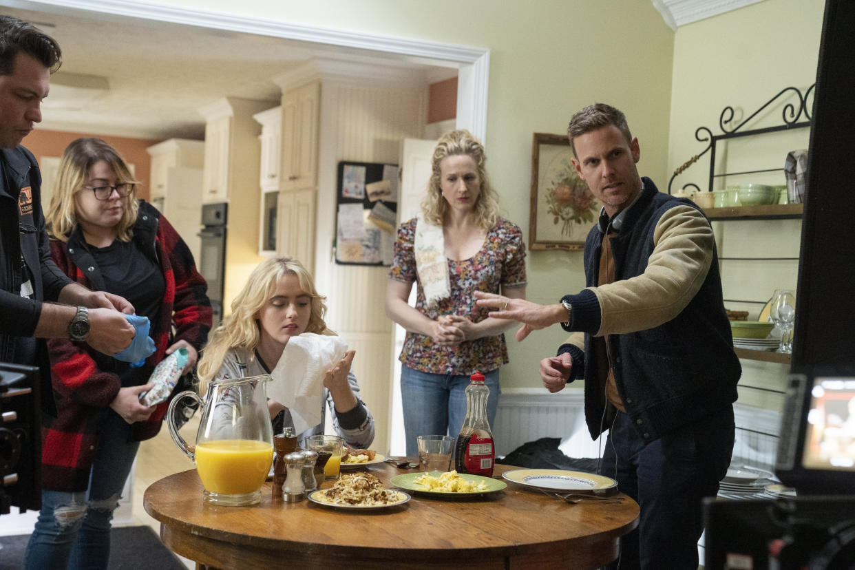 Christopher Landon directs a scene on the set of "Freaky." (Photo: Brian Douglas/Universal Pictures)