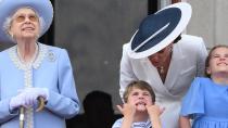 <p> The Princess of Wales was caught swapping her royal duties for more relatable parenting tasks as she had to keep her youngest in check during the 2022 Trooping the Colour. </p> <p> The youngest child of Prince William and Kate Middleton was full of energy, caught pulling faces at the crowds and generally being an enthusiastic toddler. However, in a candid moment caught on camera, Kate had to subtly bend down to keep him in line. </p>