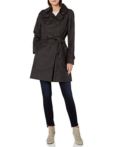 35) Double Breasted Belted Trench with Hood