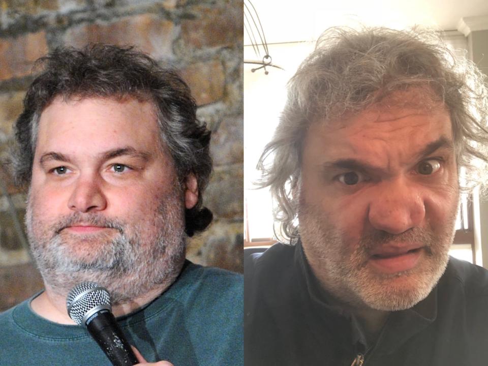 Artie Lange in 2014 and in 2018. (Photos: Getty Images/Artie Lange via Twitter)