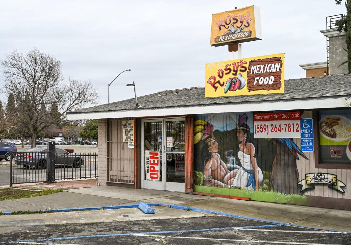 Rosy’s Mexican Restaurant is located near the Big Fresno Fairgrounds on East Kings Canyon Road in Fresno.
